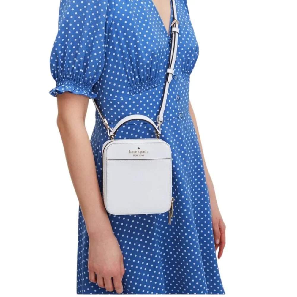 kate spade Women's Daisy Vanity Crossbody White Leather - Picture 3 of 10